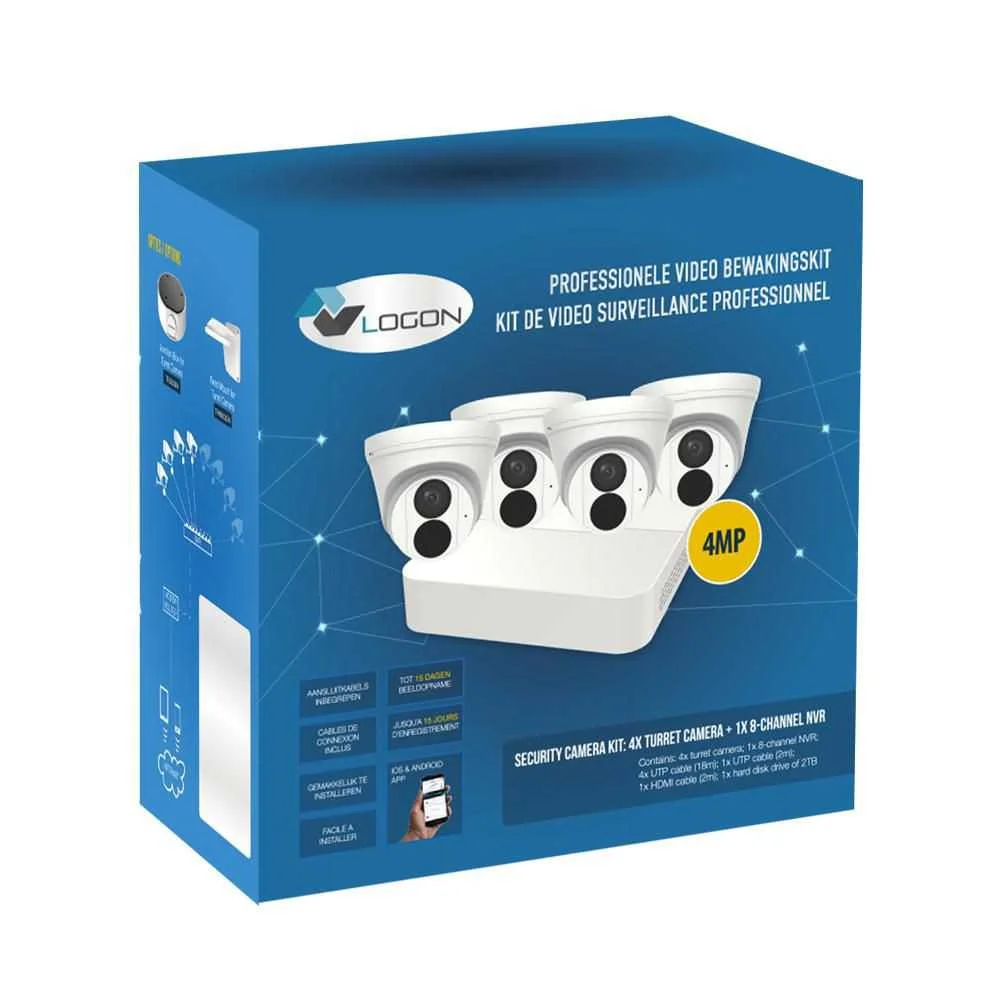 Surveillance Kit - 4x 4MP Turret + NVR 2TB