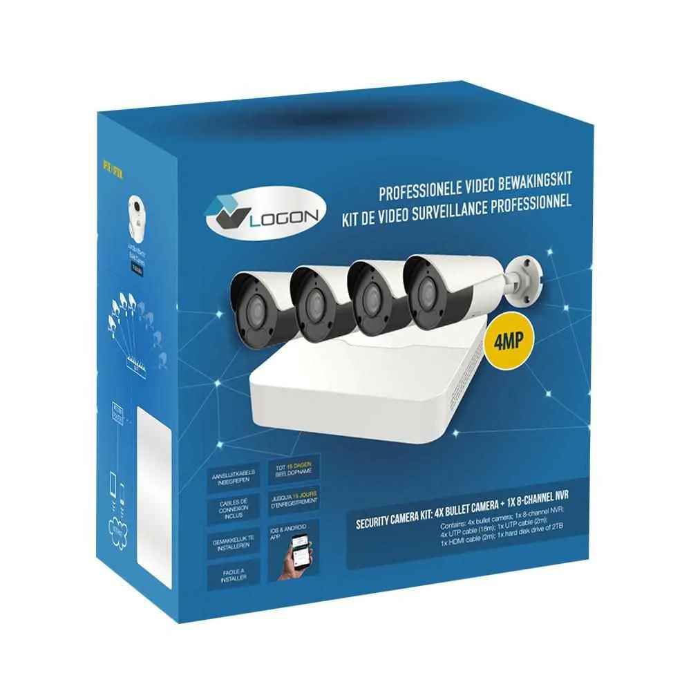 Surveillance Kit - 4x 4MP Bullet + NVR 2TB