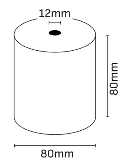 Rouleau de Caisse Thermique 80x80x12mm