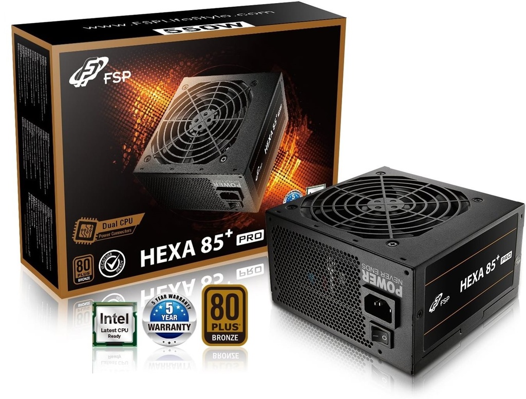 [PSU-FSP-HEXA85-550W] FSP Forton Hexa 85+ Pro 550W