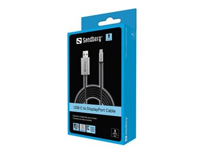[USBC-DP-CABLE-2M] Sandberg USB-C to DisplayPort Cable 2M